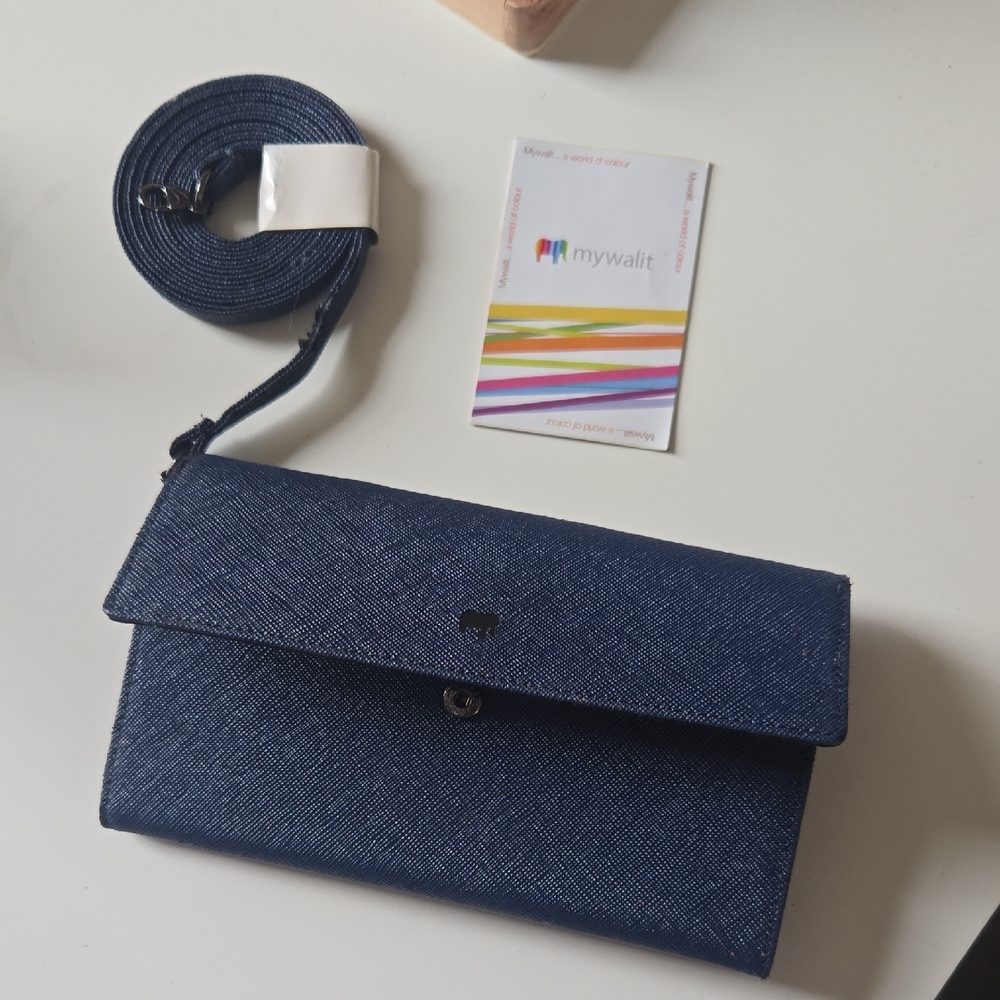 Mywalit Blue Leather Wallet